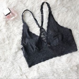 Victoria’s Secret grey lace  BraLette racer back M